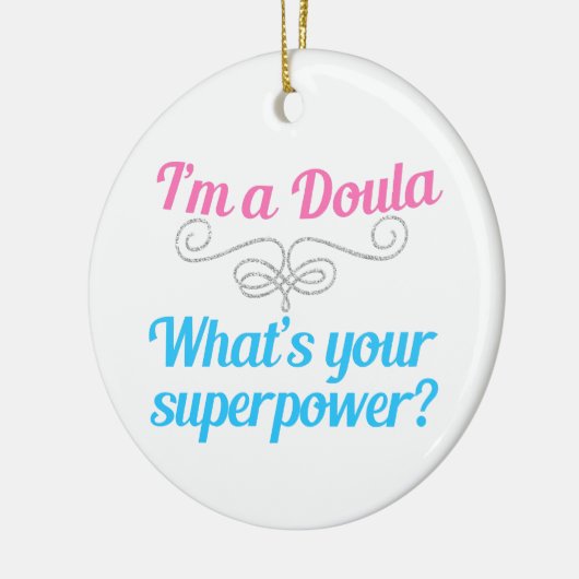 Cute Doula Superheld Keramisch Ornament (Links)