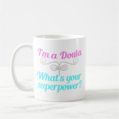 Cute Doula Superheld Koffiemok (Links)