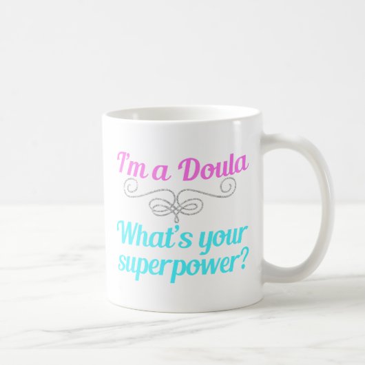 Cute Doula Superheld Koffiemok (Rechts)