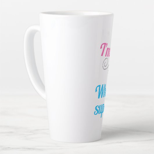 Cute Doula Superheld Latte Mok (Linkerhoek)