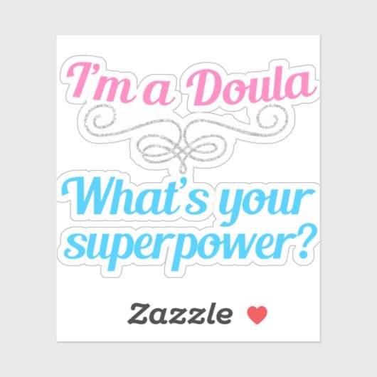 Cute Doula Superheld Sticker (Vel)