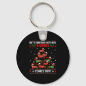 Cute Doxie Christmas Saying Funny Wiener Dog Humor Sleutelhanger (Voorkant)