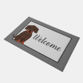 Cute Doxie Welkom Deurmat (Schuin)