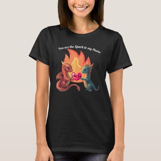 Cute Draak Liefde T-Shirt (Voorkant)