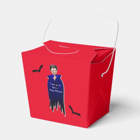 Cute Dracula Halloween Bedankdoosjes (Voorkant Zijde)