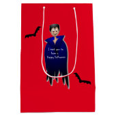 Cute Dracula Halloween Medium Cadeauzakje (Achterkant)
