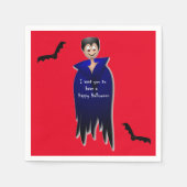 Cute Dracula Halloween Servet (Voorkant)