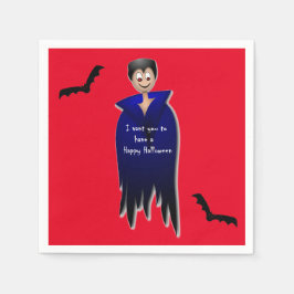 Cute Dracula Halloween Servet