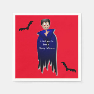 Cute Dracula Halloween Servet