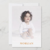 Cute Dragon 1e verjaardagsfeestje Kaart (Achterkant)