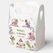 Cute Dragon 1st Birthday Party Bedankdoosjes (Geopend)