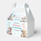 Cute Dragon 1st Birthday Party Bedankdoosjes (Achterkant)