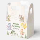 Cute Dragon 1st Birthday Party Bedankdoosjes (Geopend)