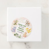 Cute Dragon 1st Birthday Party Bedankjes Labels (In situ)