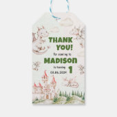 Cute Dragon 1st Birthday Party Cadeaulabel (Achterkant)