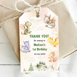 Cute Dragon 1st Birthday Party Cadeaulabel