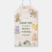 Cute Dragon 1st Birthday Party Cadeaulabel (Voorkant)