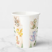 Cute Dragon 1st Birthday Party Papieren Bekers (Links)