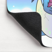 Cute Dragon Baby in Cracked Egg - Blauw / Paars Muismat (Hoek)