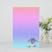 Cute Dragon-Baby in gekraakte eibakkerij Briefpapier (Staand voorkant)