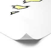 Cute Dragon Baby in gekraakte eieren - Rood/Geel Poster (Hoek)