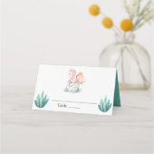 Cute Dragon Baby Shower & Birthday Table Name  Plaatskaartje (Achterkant)