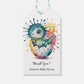 Cute Dragon Baby Shower Thank You Cadeaulabel (Voorkant)