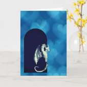 Cute Dragon Blue Hearts Grandson Valentijnsdag Kaart (Gele Bloem)