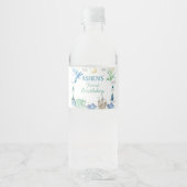 Cute Dragon Boy Birthday Water Bottle Label Waterfles Etiket (Voorkant)