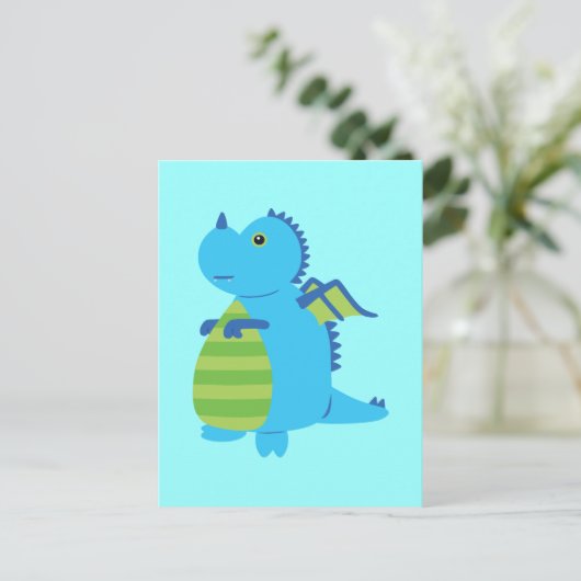 Cute Dragon Briefkaart (Staand voorkant)