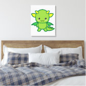 Cute Dragon Canvas Afdruk (Insitu (Slaapkamer))
