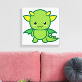 Cute Dragon Canvas Afdruk (Insitu (Woonkamer))