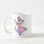 Cute Dragon Christmas Lights Santa Hat Animal Men Koffiemok (Links)