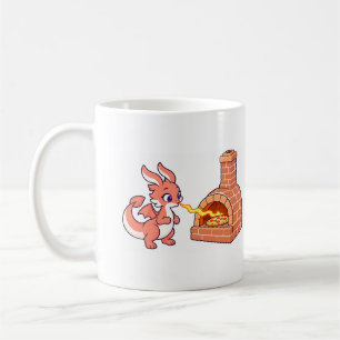 Cute Dragon Fired Pizza Bakstenen Oven Koffiemok