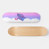 Cute Dragon Heart Blue - Roze - Paarse skateboard (Horizontaal)