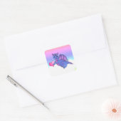 Cute Dragon Heart Stickers Blue - Roze - Paars (Envelop)