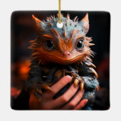 Cute Dragon Keramisch Ornament (Achterkant)