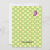 Cute Dragon Kinder Party Invitation, Children's Pa Kaart (Achterkant)