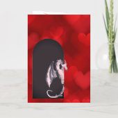 Cute Dragon, Red Hearts Daughter Valentijnsdag Kaart (Achterkant)