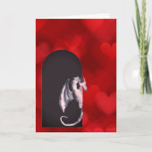 Cute Dragon, Red Hearts Daughter Valentijnsdag Kaart (Voorkant)