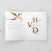Cute Dragon, Red Hearts Daughter Valentijnsdag Kaart (Binnen)