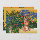 Cute dragon romantic kaart (Voorkant / Achterkant)