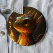 Cute Dragon Ronde Button 6,0 Cm (In situ)