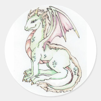Cute Dragon Ronde Sticker