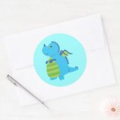 Cute Dragon Ronde Sticker (Envelop)