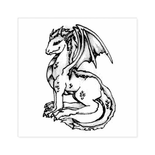 Cute Dragon Rubberstempel (Afrduk)