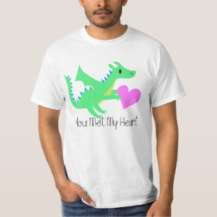 Cute Dragon-Shirt met een hartkletende cartoon dra T-shirt