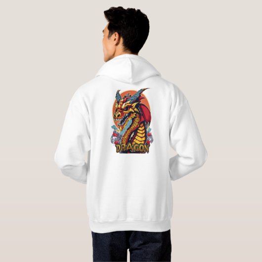Cute Dragon Skull Mascot Hoodies  (Achterkant volledig)