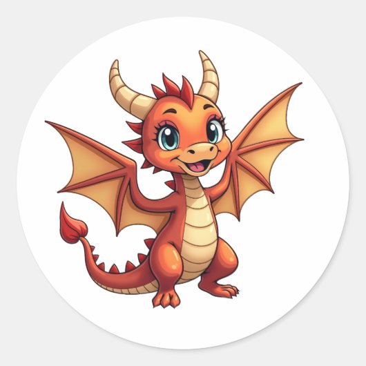 Cute Dragon Sticker for Every Occasion (Voorkant)