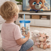 Cute Dragon with Forest Accents Acryl Drinkbeker